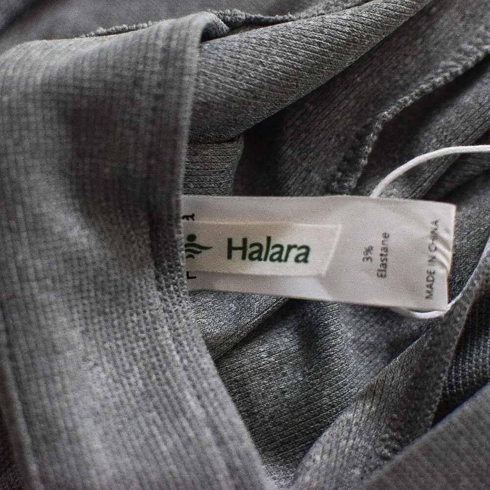 NWT Halara Adjustable Strap Wide Leg Overalls Gray Pockets Size M - Picture 8 of 9